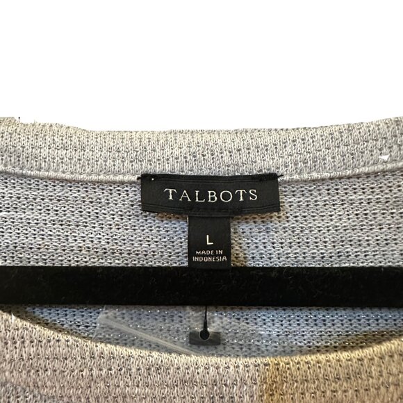 Talbots Gray Tinsel Long-Sleeve Shirt | L - Picture 3 of 4